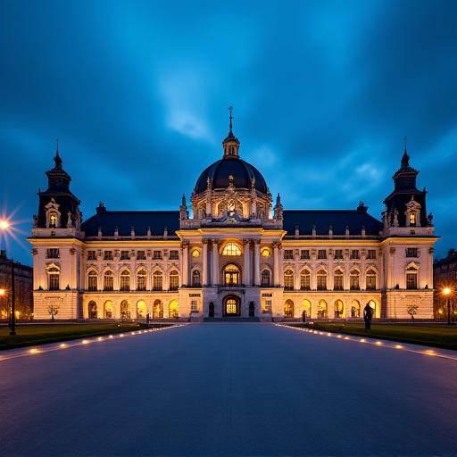 Die Hofburg in Wien bei Abenddämmerung