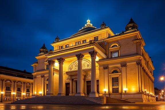 Wiener Staatsoper bei Nacht